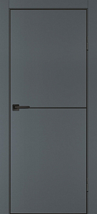 Товар Межкомнатная дверь P-19  черный молдинг PET,  кромка ABS черная c 4-х ст. Графит матовый